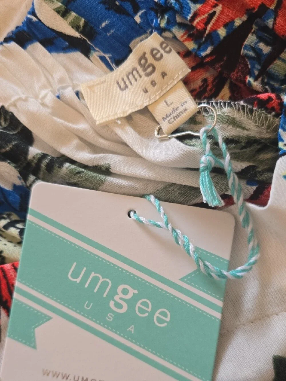 Umgee Boutique Floral Summer Flutter Hem Shorts Sz L
